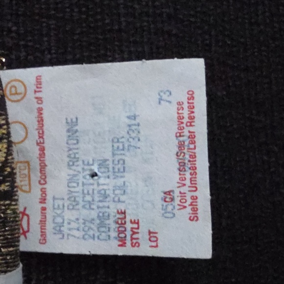 JOSEPH RIBKOFF | black knit Blazer jacket cardigan with gold-tone buttons sz 8 - Picture 7 of 8